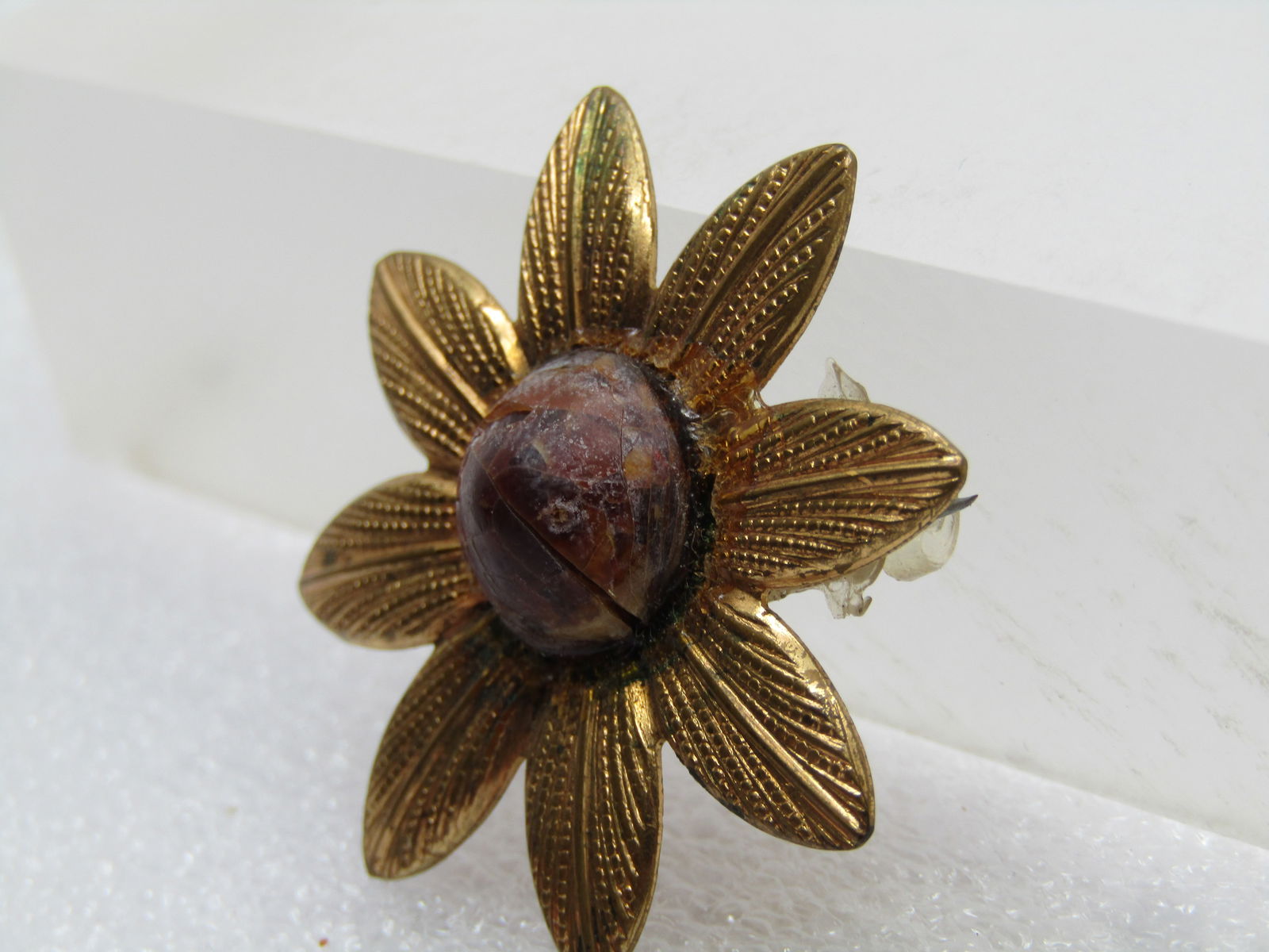 Vintage Pair of Brooches, Owl & Blossom, 1940's/1960's - 7