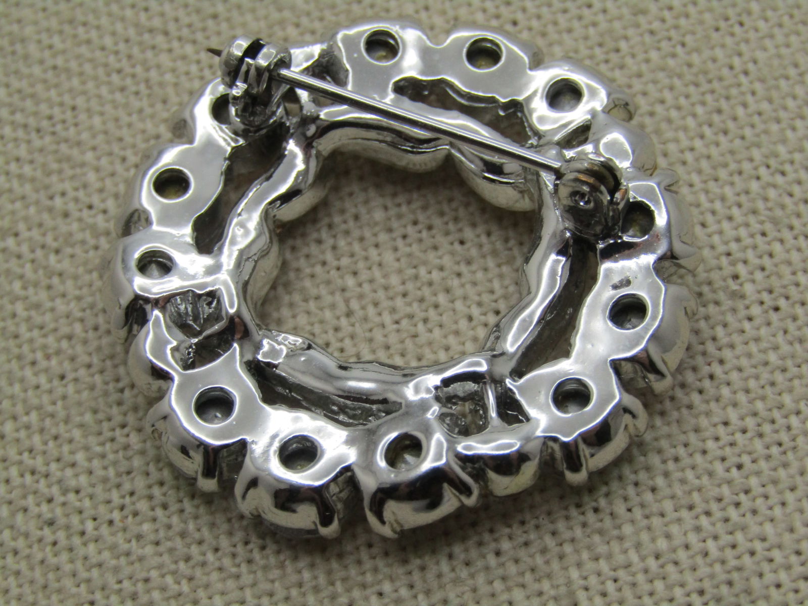 Vintage Aurora Borealis Circle Brooch, 1960's - 5