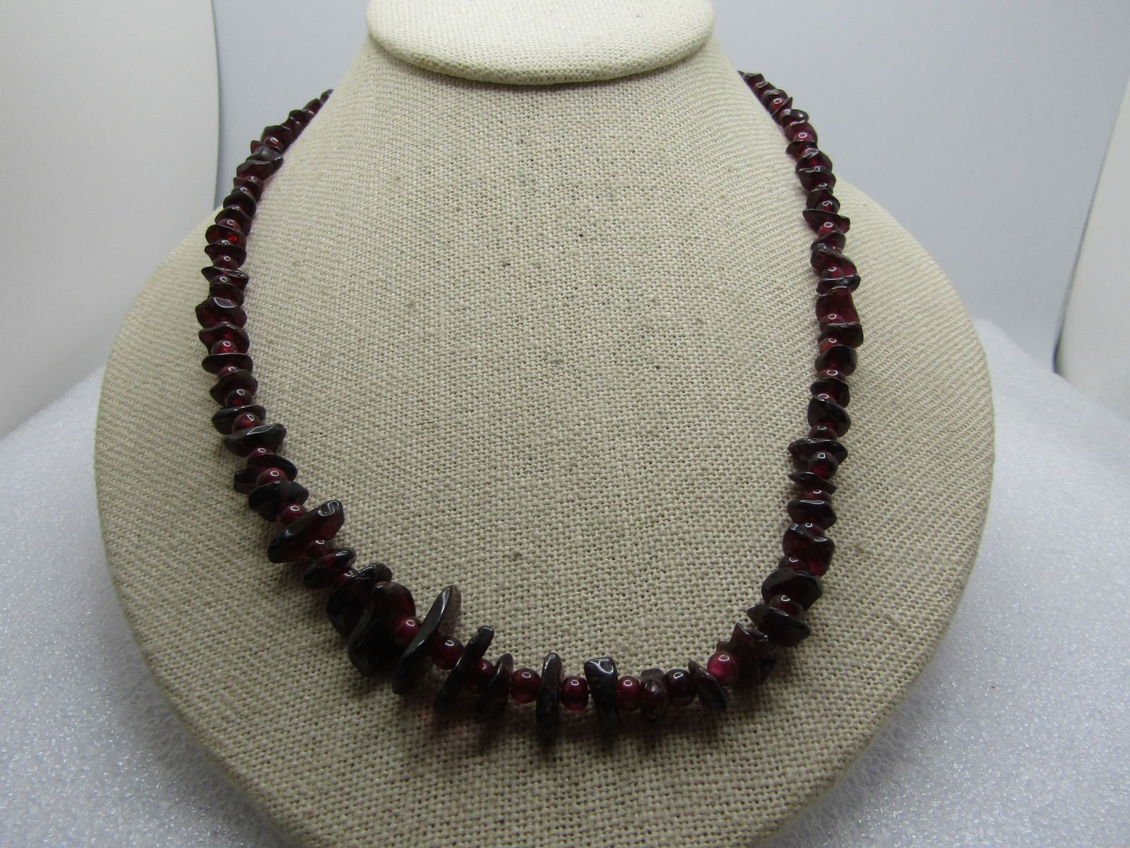 Vintage Sterling Amethyst Bead/Nugget Necklace, 1930's-1940's, 24" (1 of 5)