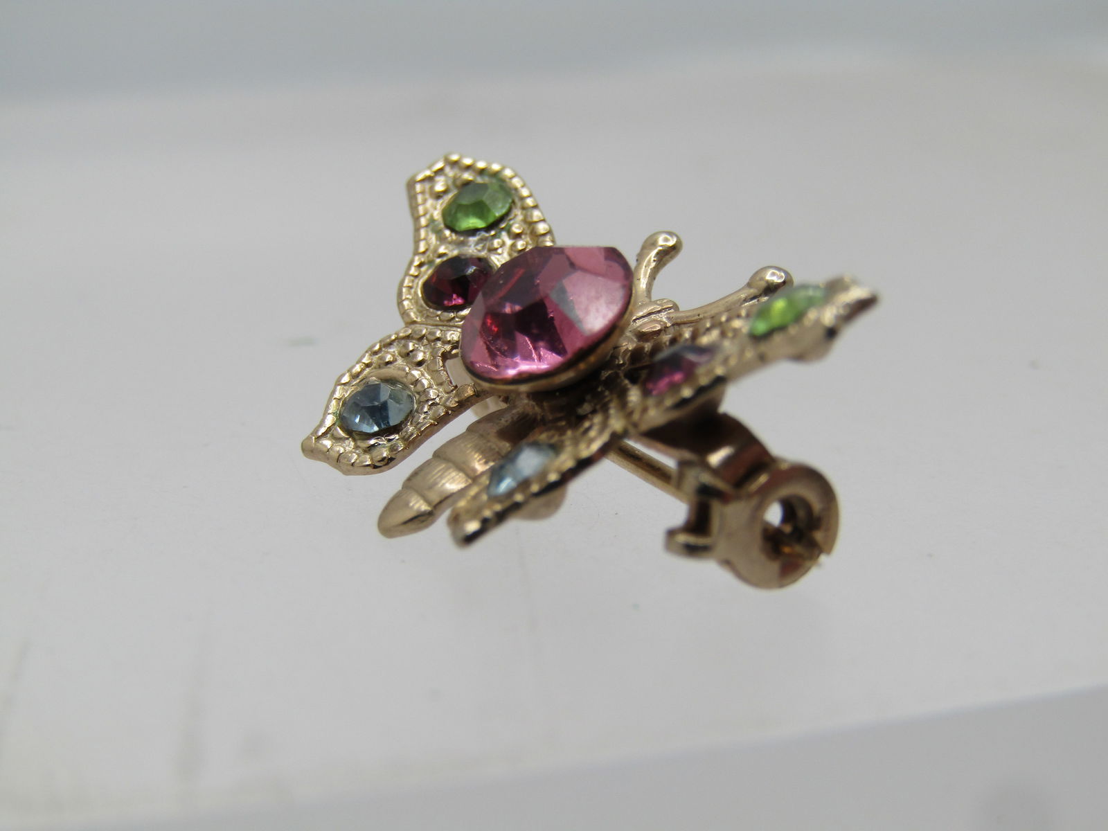 Vintage Rhinestone Butterfly Brooch, 1940's-1950's - 5