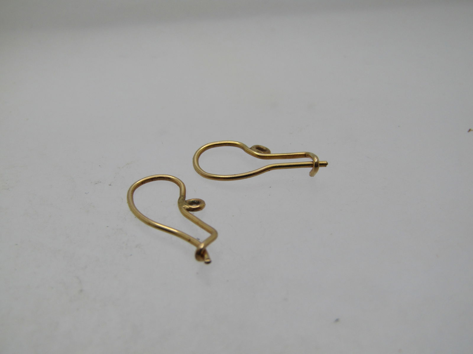 Vintage 10kt Earrings Hooks, Hand Made, 1960's-1970's - 3