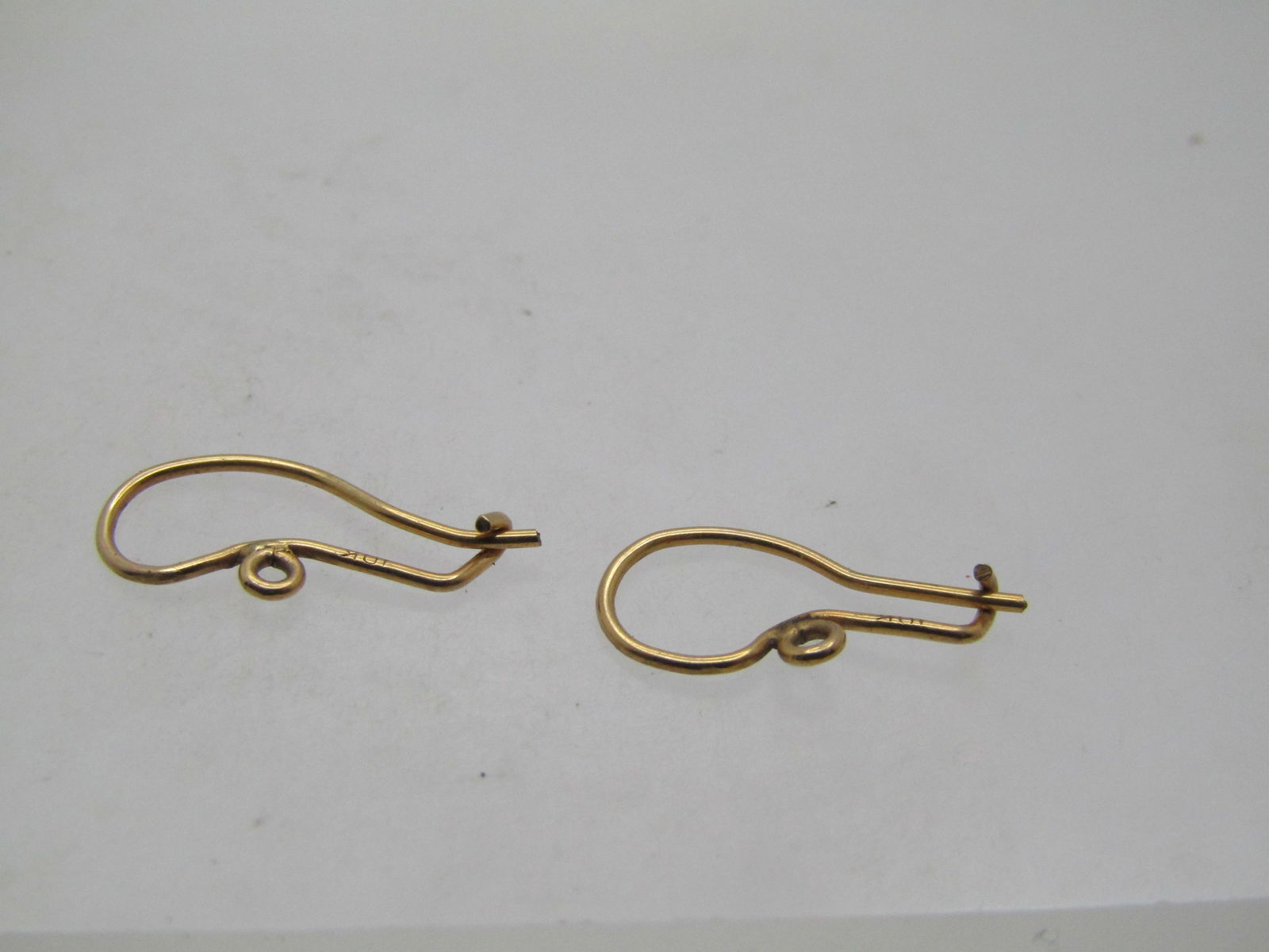 Vintage 10kt Earrings Hooks, Hand Made, 1960's-1970's - 4