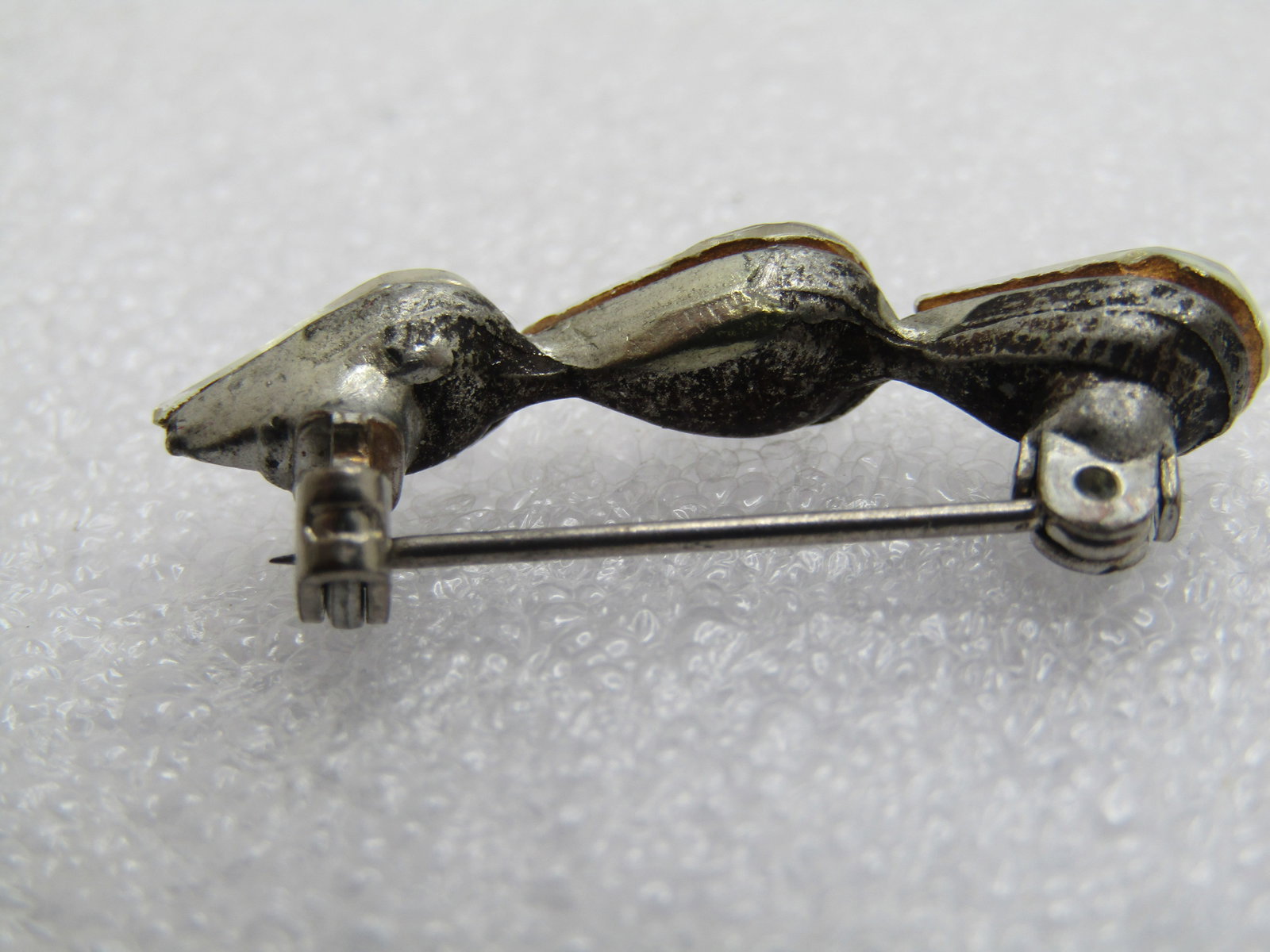 Vintage Triple Pear Rhinestone Brooch, 1940's - 5