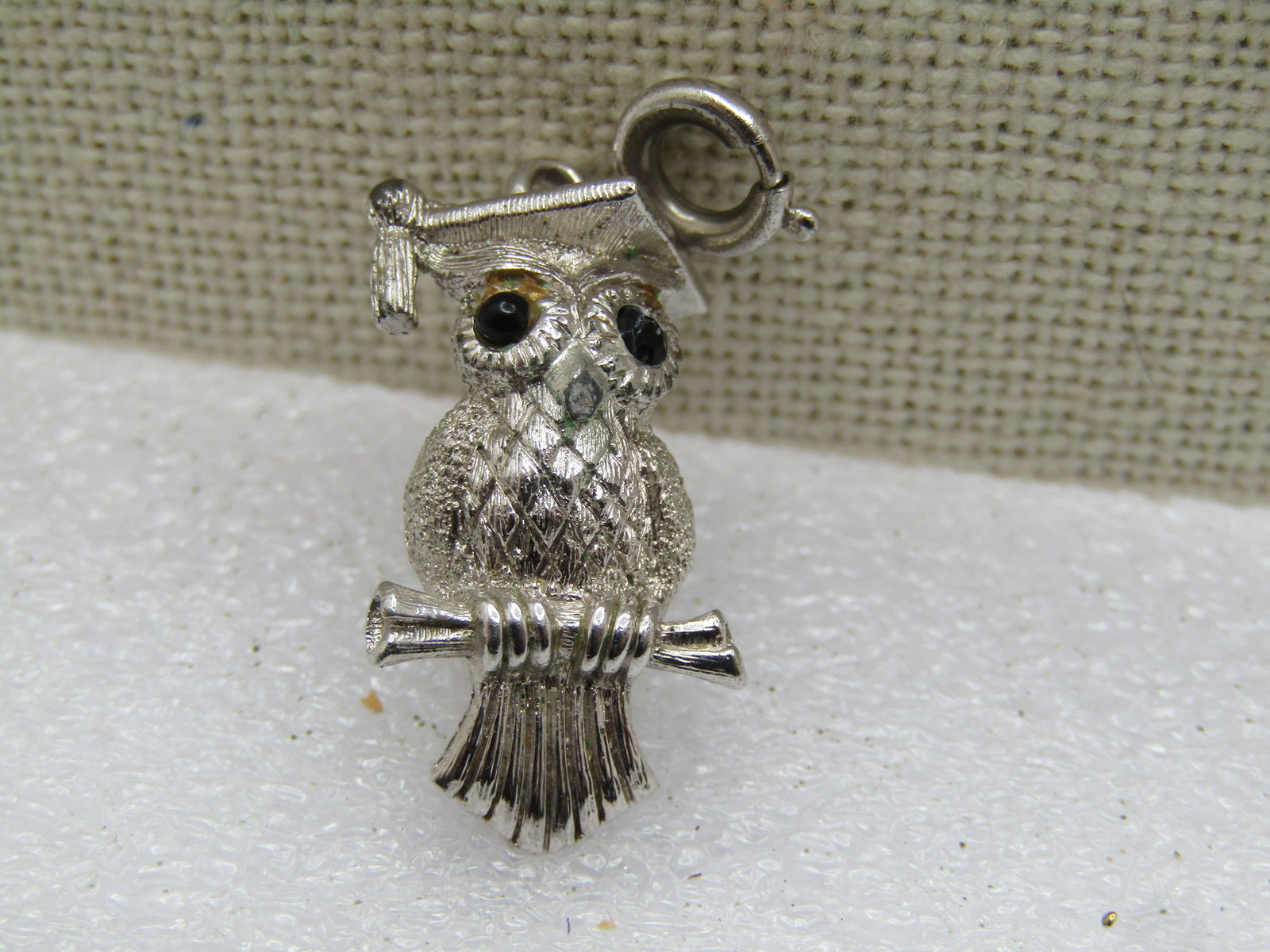 Vintage Monet Owl Charm/Pendant, 1960's - 2