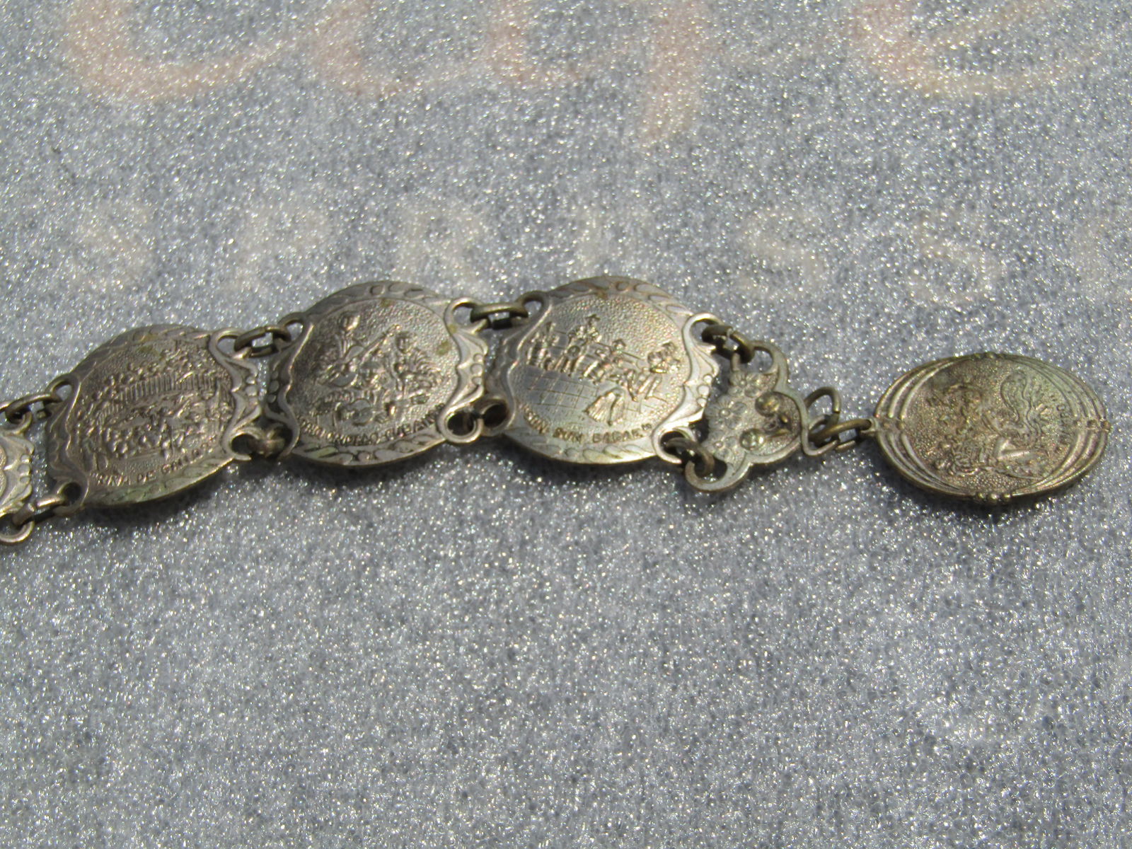 Vintage Criolla Dance Bracelet, 7.5", 1950's, 11,25" Wide - 4