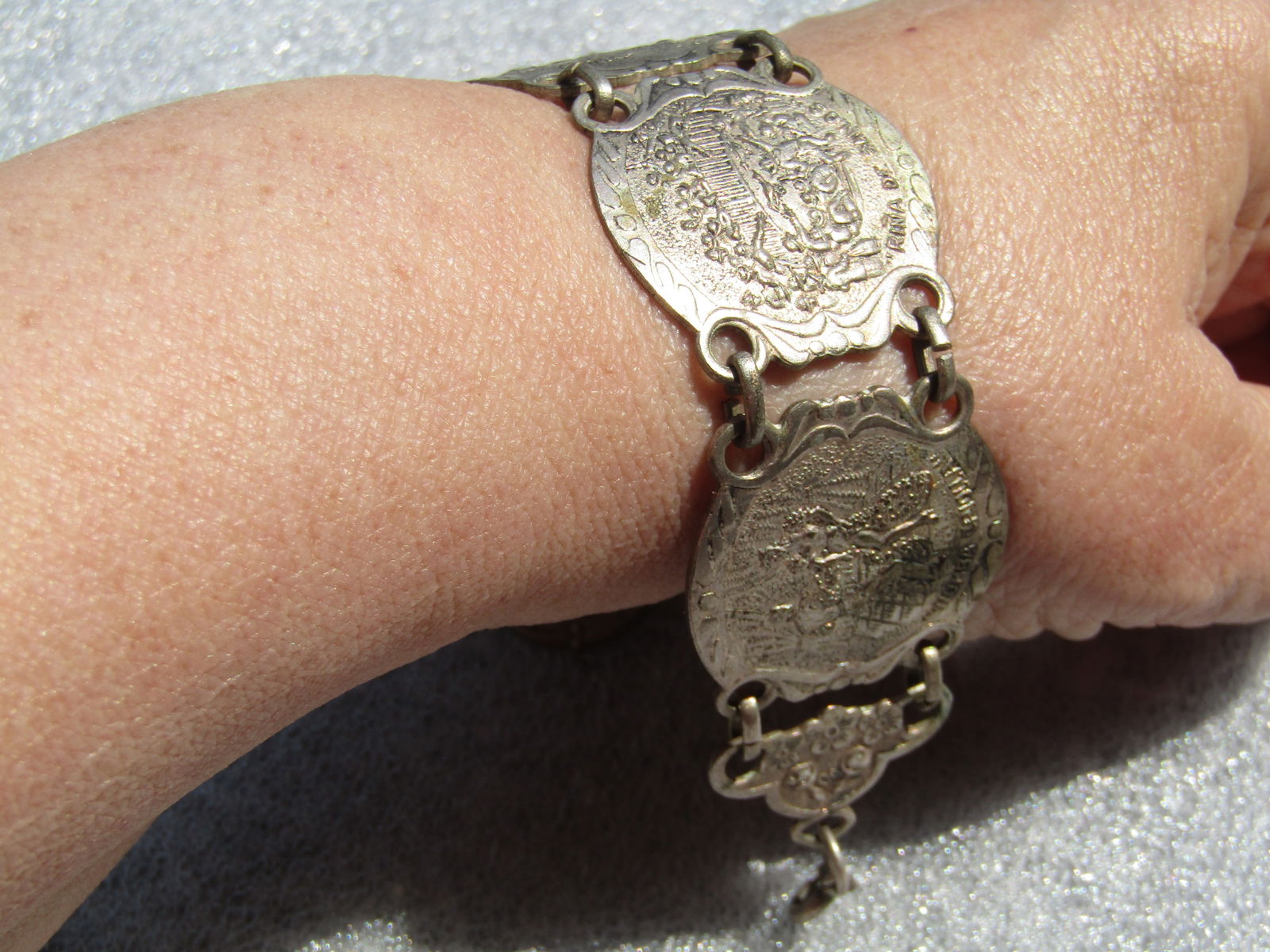 Vintage Criolla Dance Bracelet, 7.5", 1950's, 11,25" Wide - 6