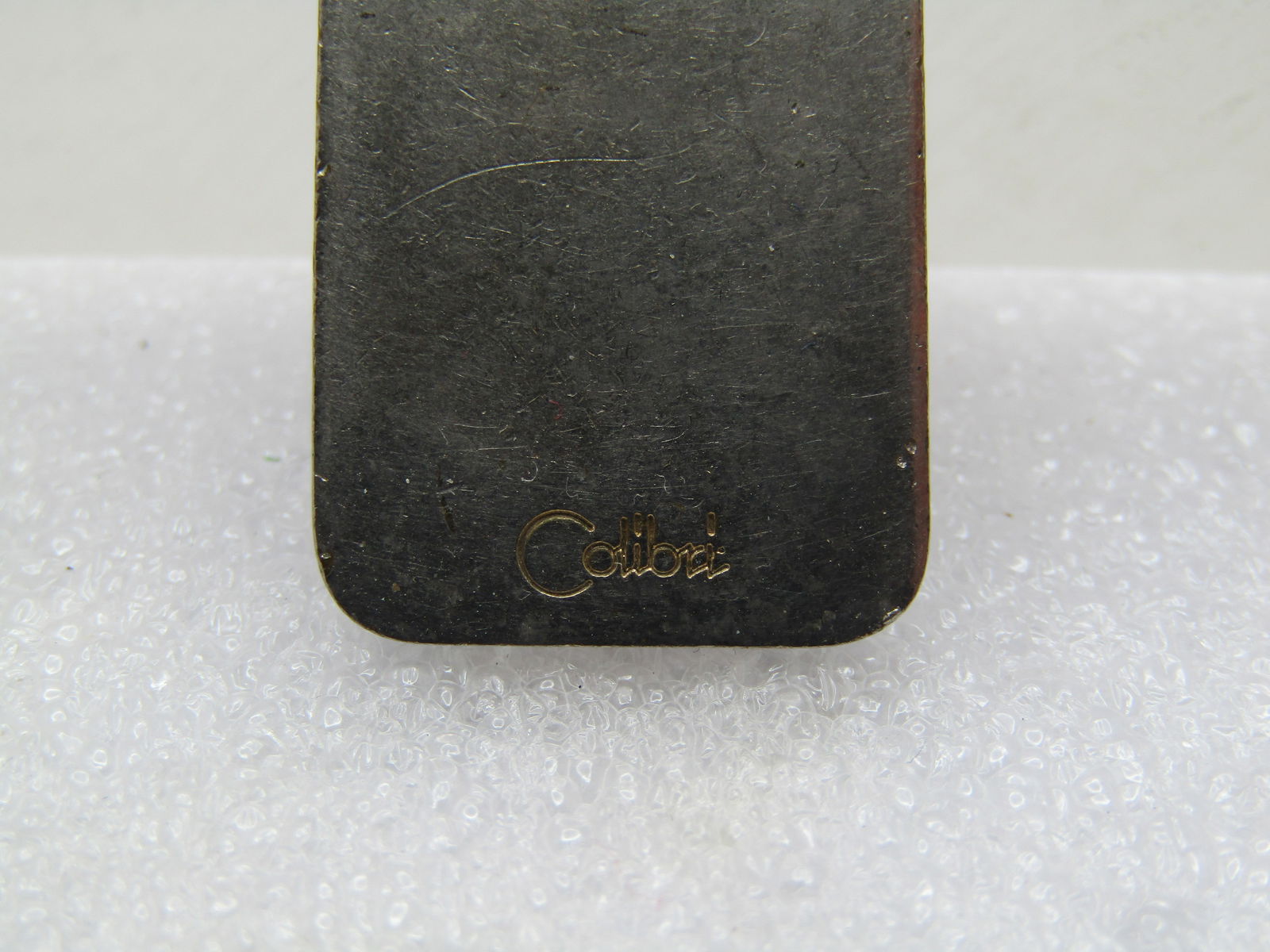 Vintage Black & Brown Inlaid Pendant, signed Colibri, 1970's-1980's - 5