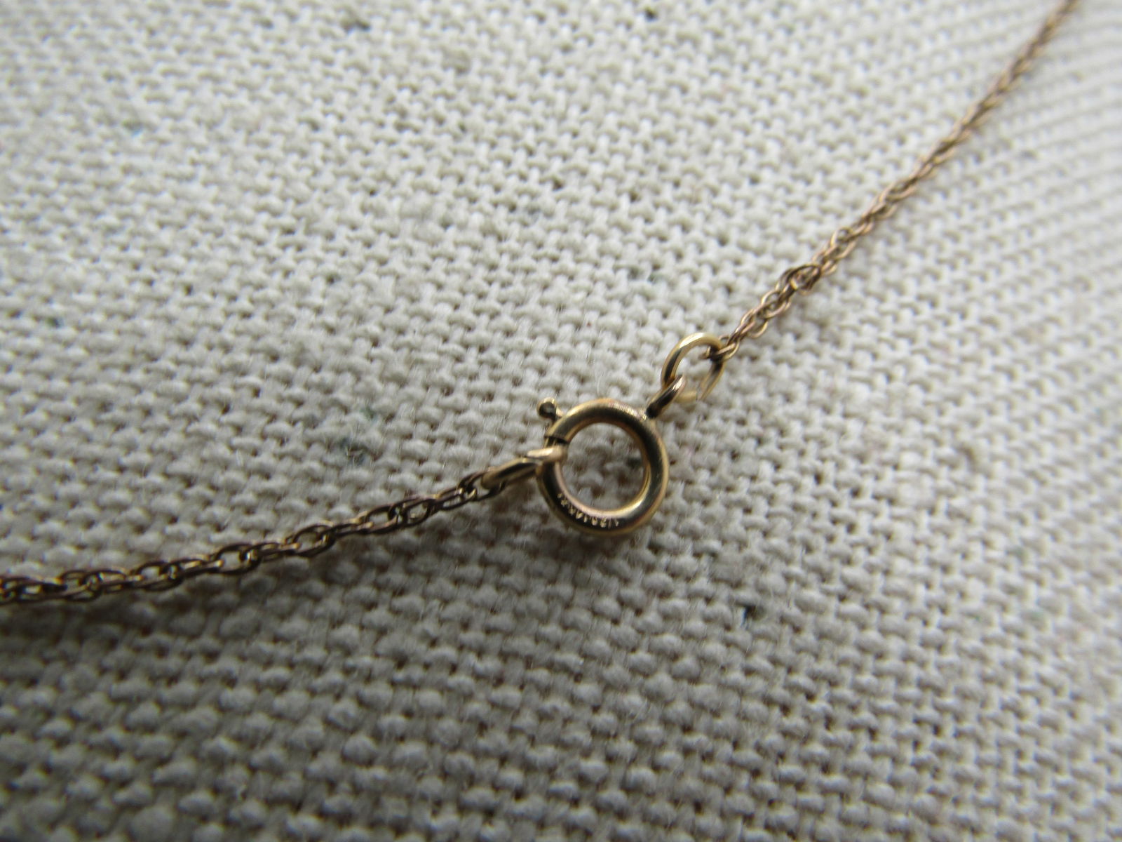 Vintage 10kt Gold Angel Pendant on 14kt G.F. Chain, 18", 1980's - 5