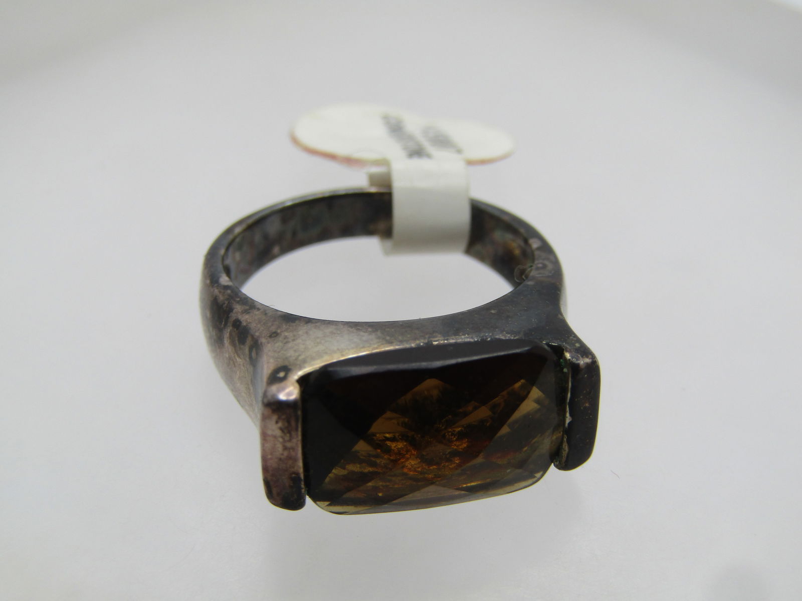 Vintage Brown Honeycomb Faceted Stone Ring, Sz. 7, Premier Designs, 1980's-1990's - 4