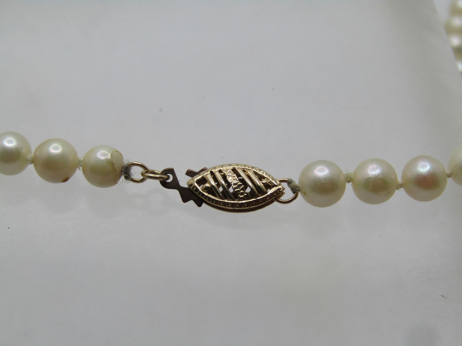 Vintage 5mm Faux Pearl Necklace, 18", 1960's-1970's, - 4