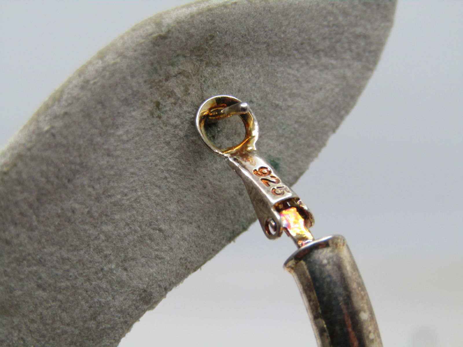 Vintage 4.5mm Hoop Earrings 2", Silver Plated, 1980's-1990's - 5