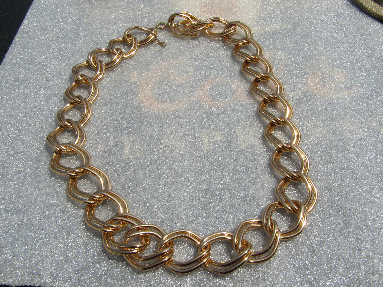 Vintage Double Link Statement Necklace, 24" - 2