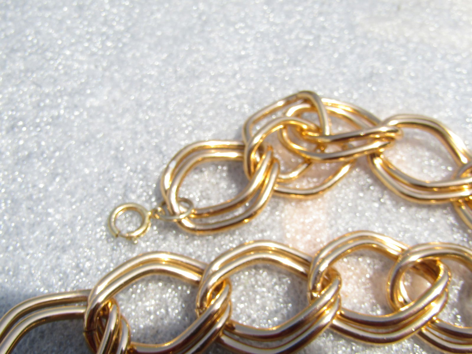 Vintage Double Link Statement Necklace, 24" - 4