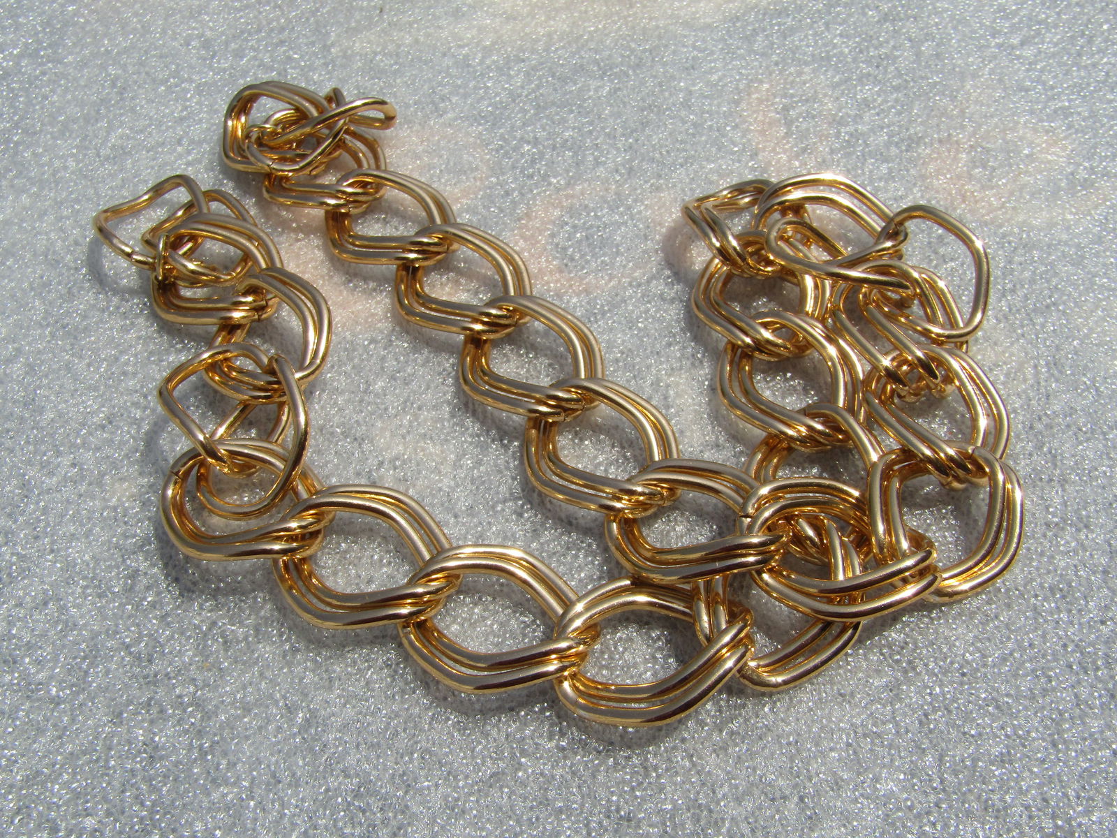 Vintage Double Link Statement Necklace, 24" - 5
