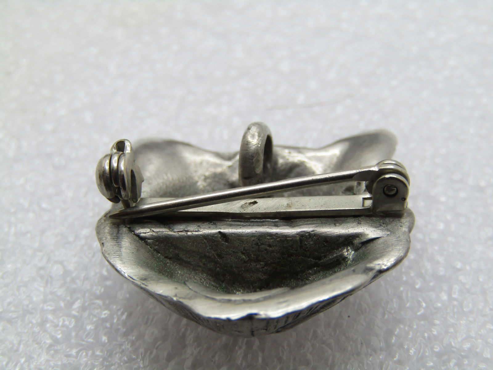 Vintage Pewter Cat Face Brooch/Pendant 1970's-1980's, Signed. - 6