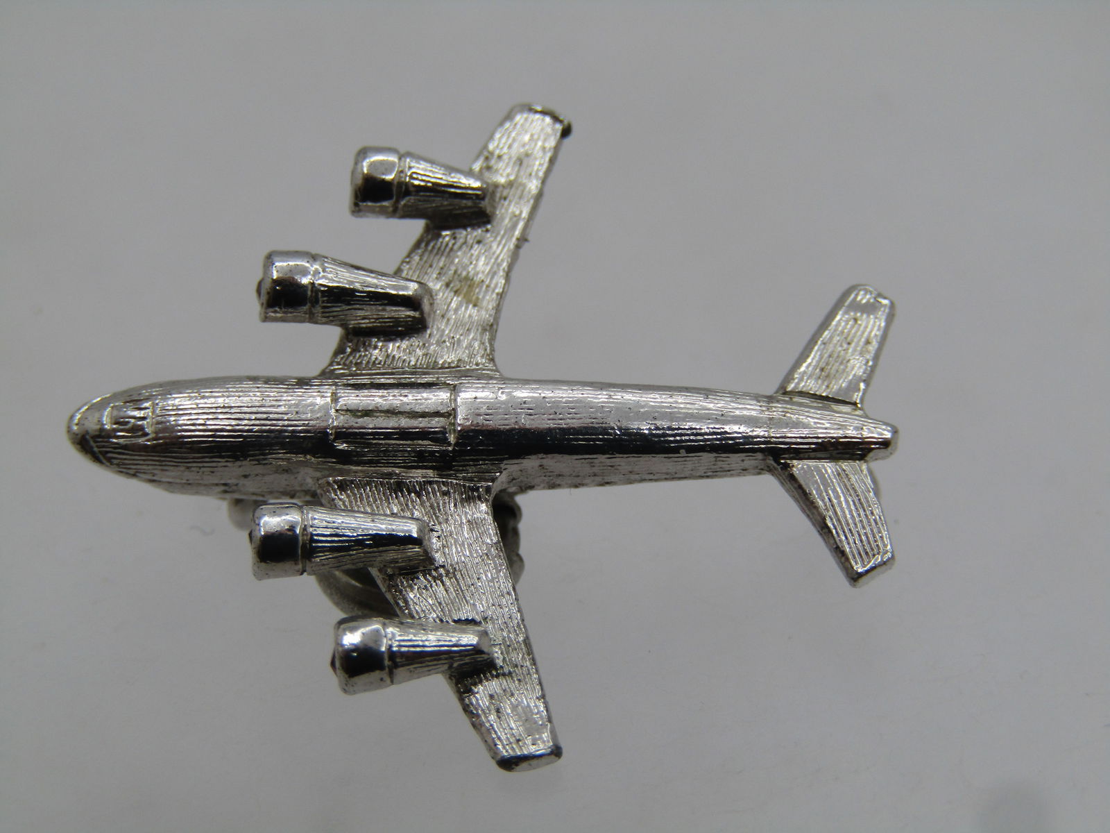 Vintage Monet Airplane Charm/Pendant, Spring Ring, 1960's - 4