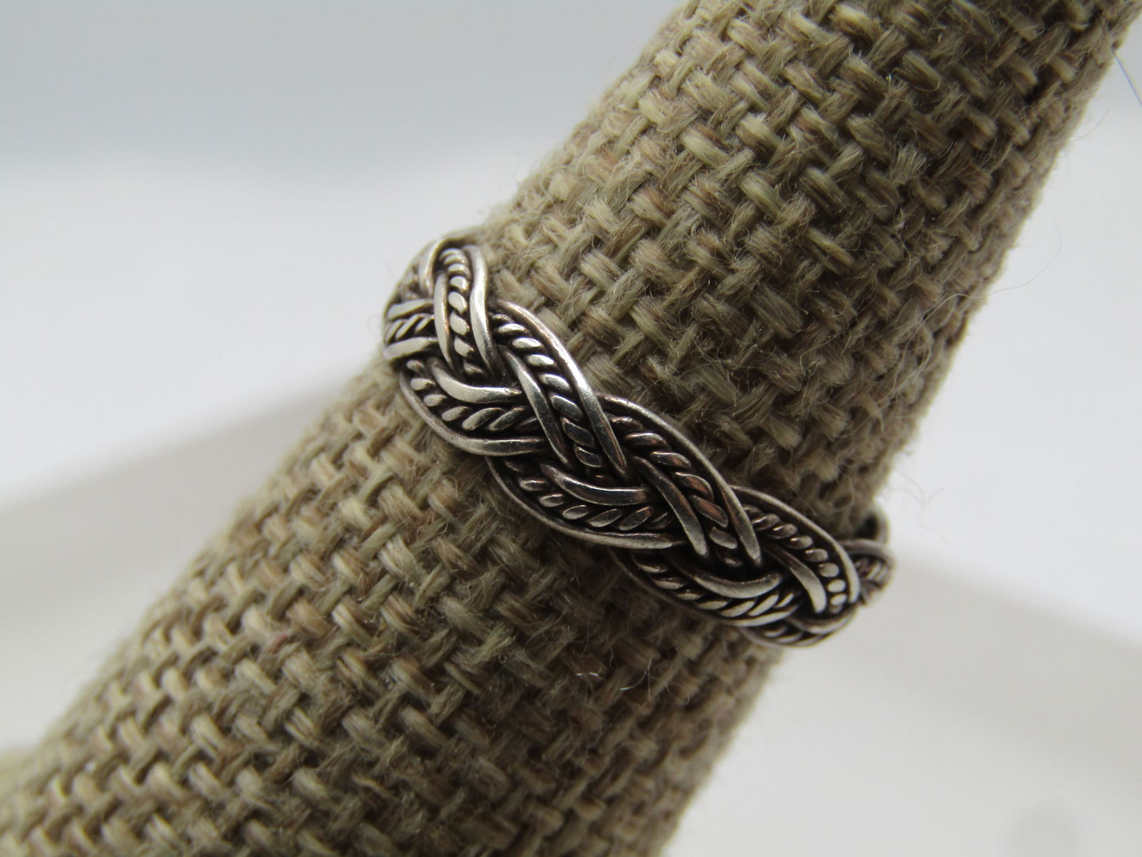 Vintage Sterling Woven Band Ring, Sz, 7. 1970's - 2