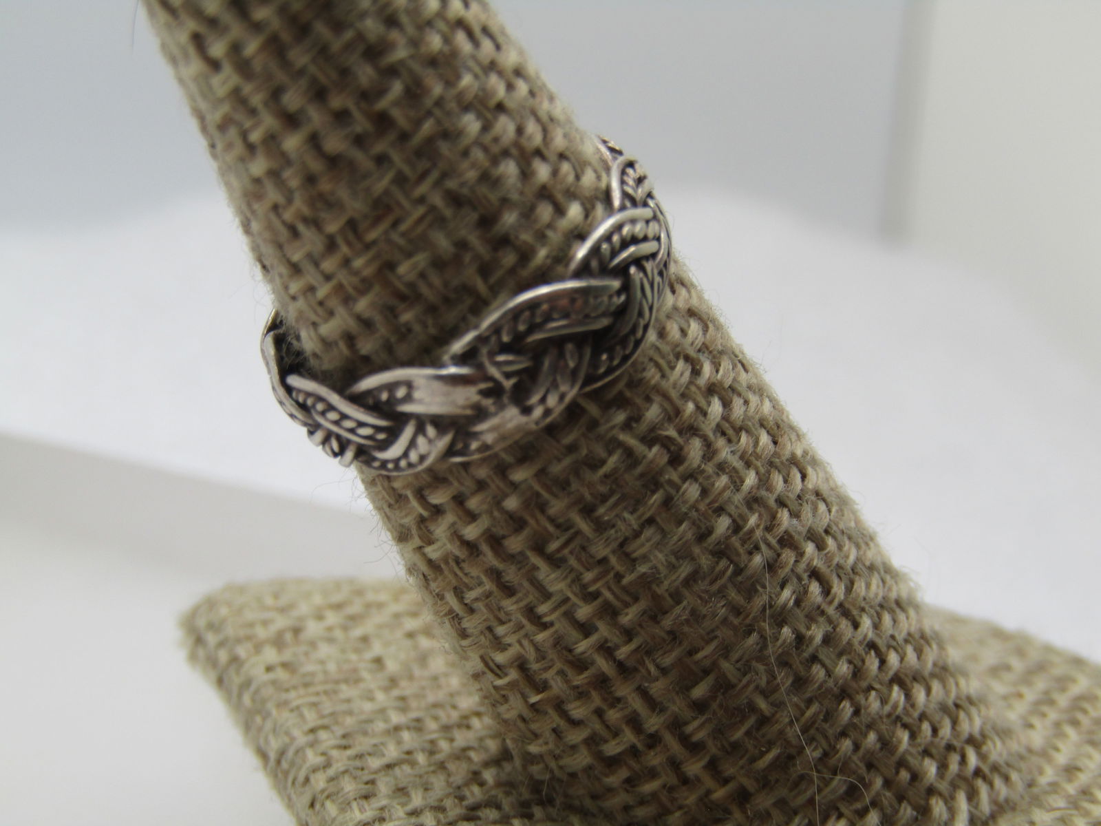 Vintage Sterling Woven Band Ring, Sz, 7. 1970's - 3