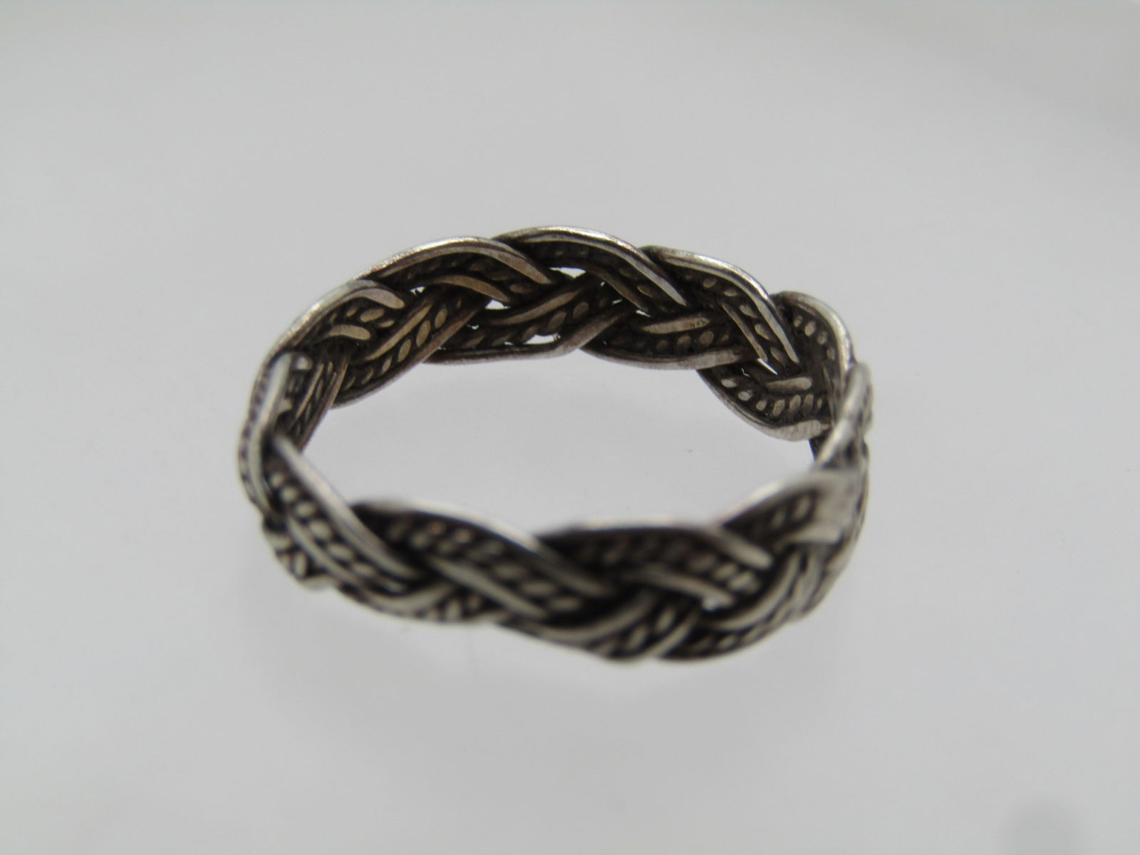 Vintage Sterling Woven Band Ring, Sz, 7. 1970's - 4