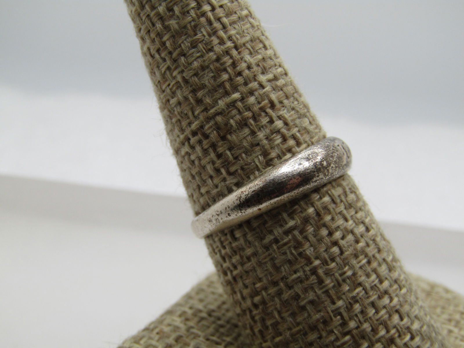 Vintage Sterling Domed Mom Ring, Band, Sz. 9, 1970's-1980's - 3