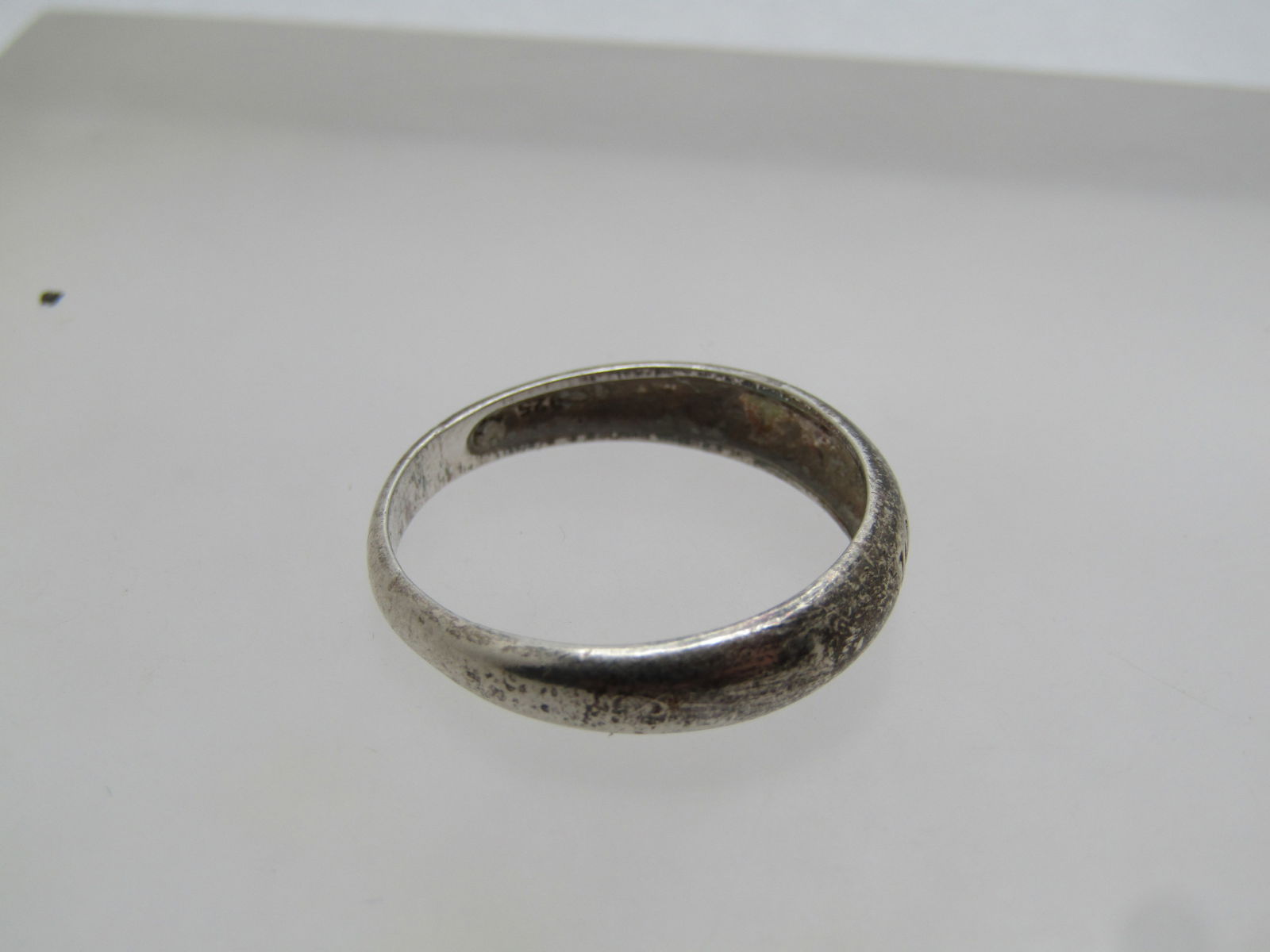 Vintage Sterling Domed Mom Ring, Band, Sz. 9, 1970's-1980's - 4