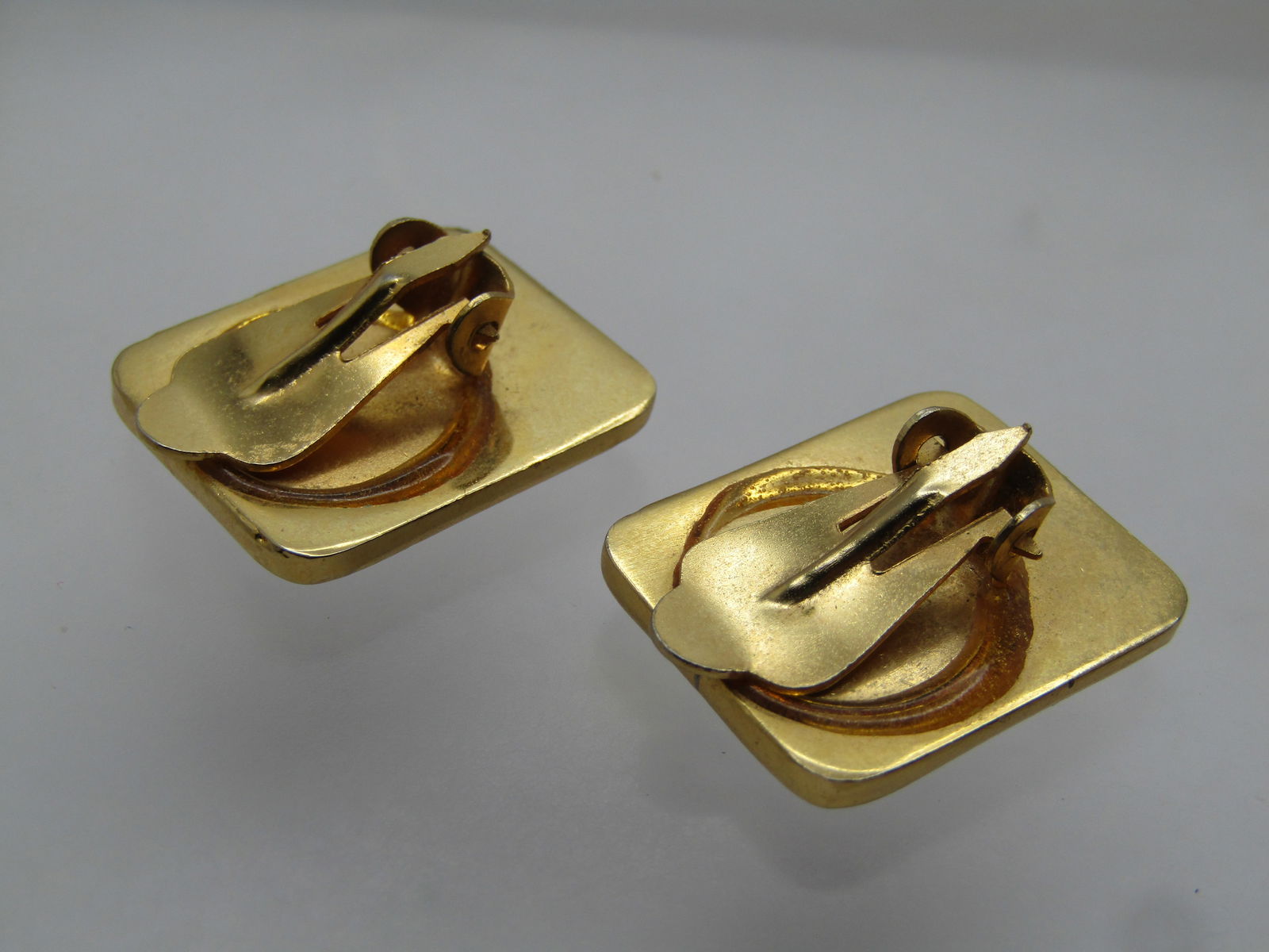 Vintage Cloisonne Clip Earrings, 1970's-1980's, Asian Themed - 4