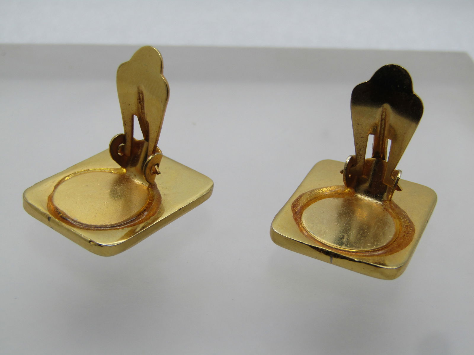 Vintage Cloisonne Clip Earrings, 1970's-1980's, Asian Themed - 5