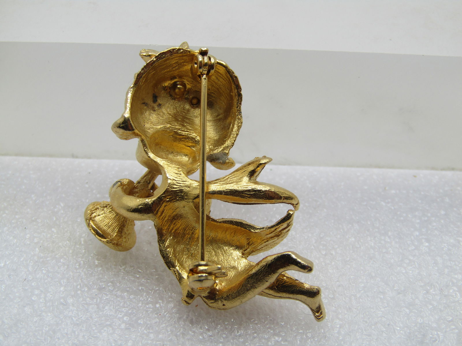 Vintage Fairy/Angel Brooch, Blowing Horn, 1960's-1970's - 4