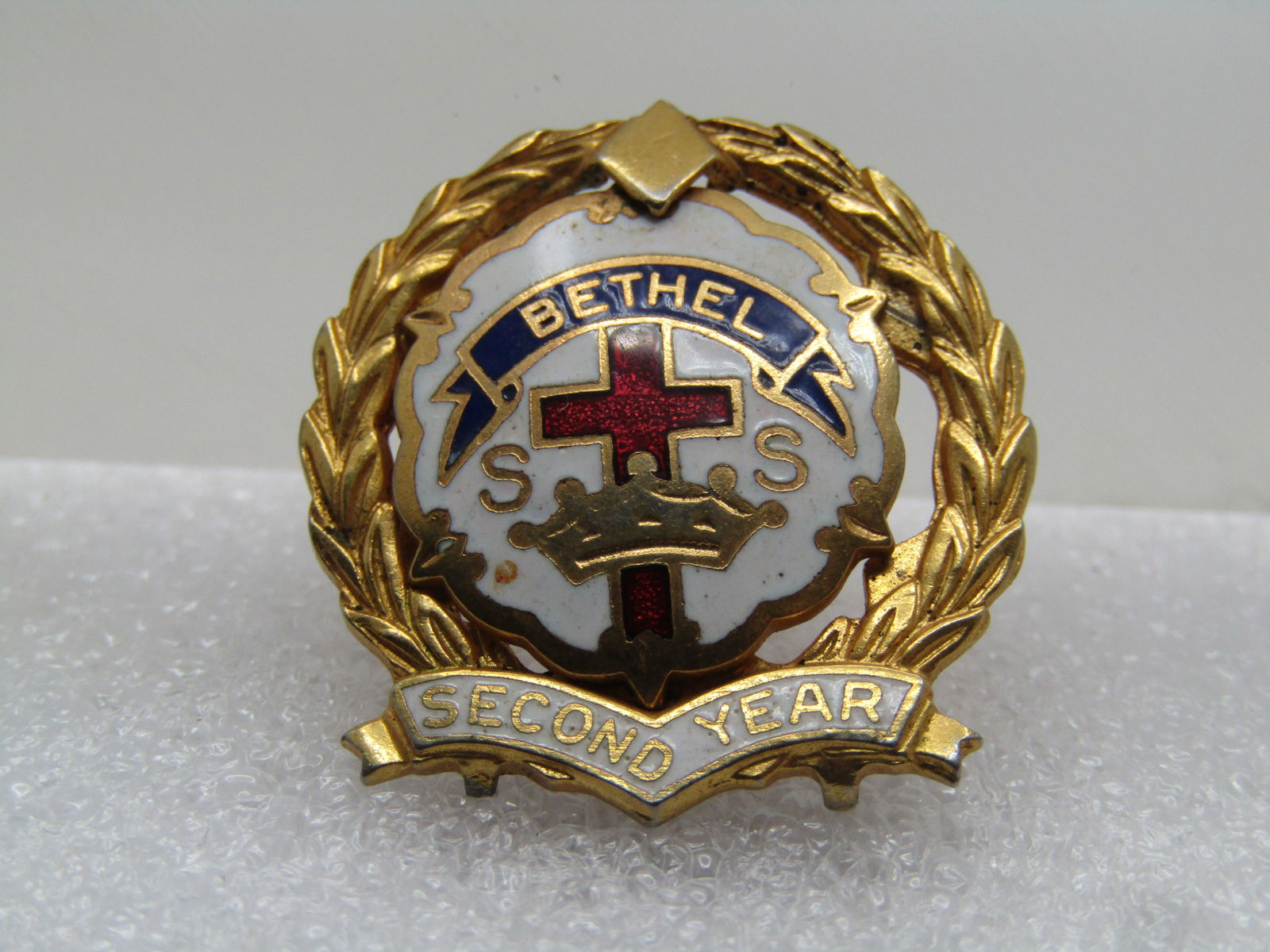 Vintage Bethel Sunday School Anniversary Brooch, Signed Uncas, 1960's-1970's