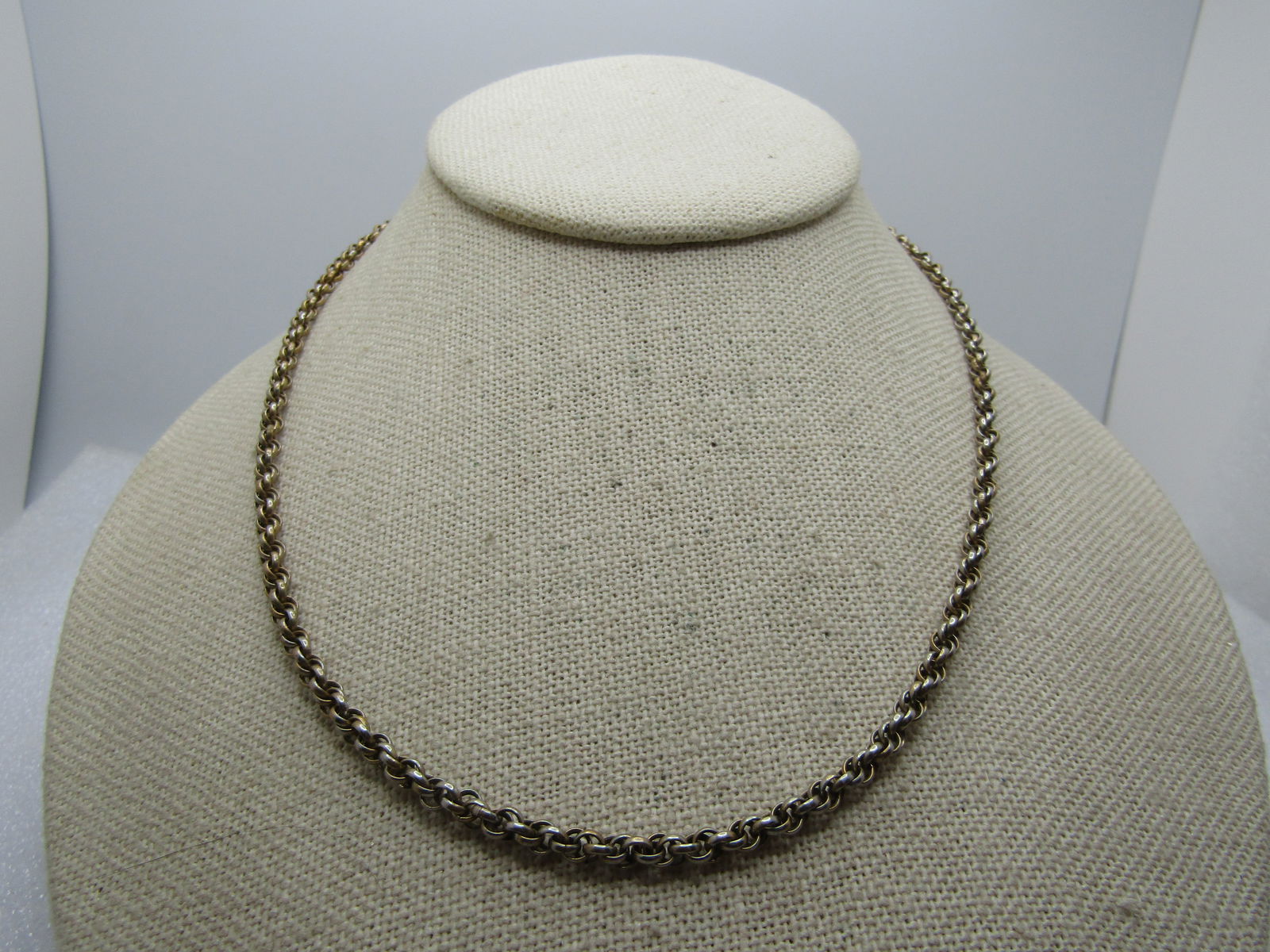 Vintage 3mm Rope Chain Necklace 17", 1960's-1970's
