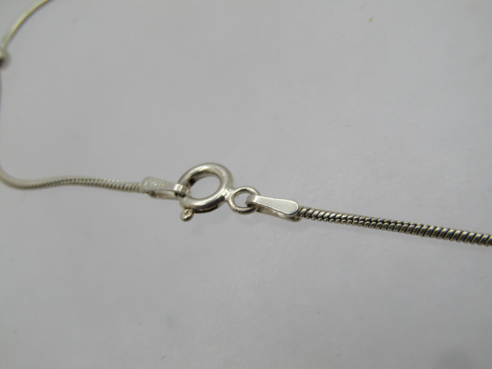 Vintage Sterling Ankle Bracelet, 10", 10" Signed KC 1980's-1990's - 4