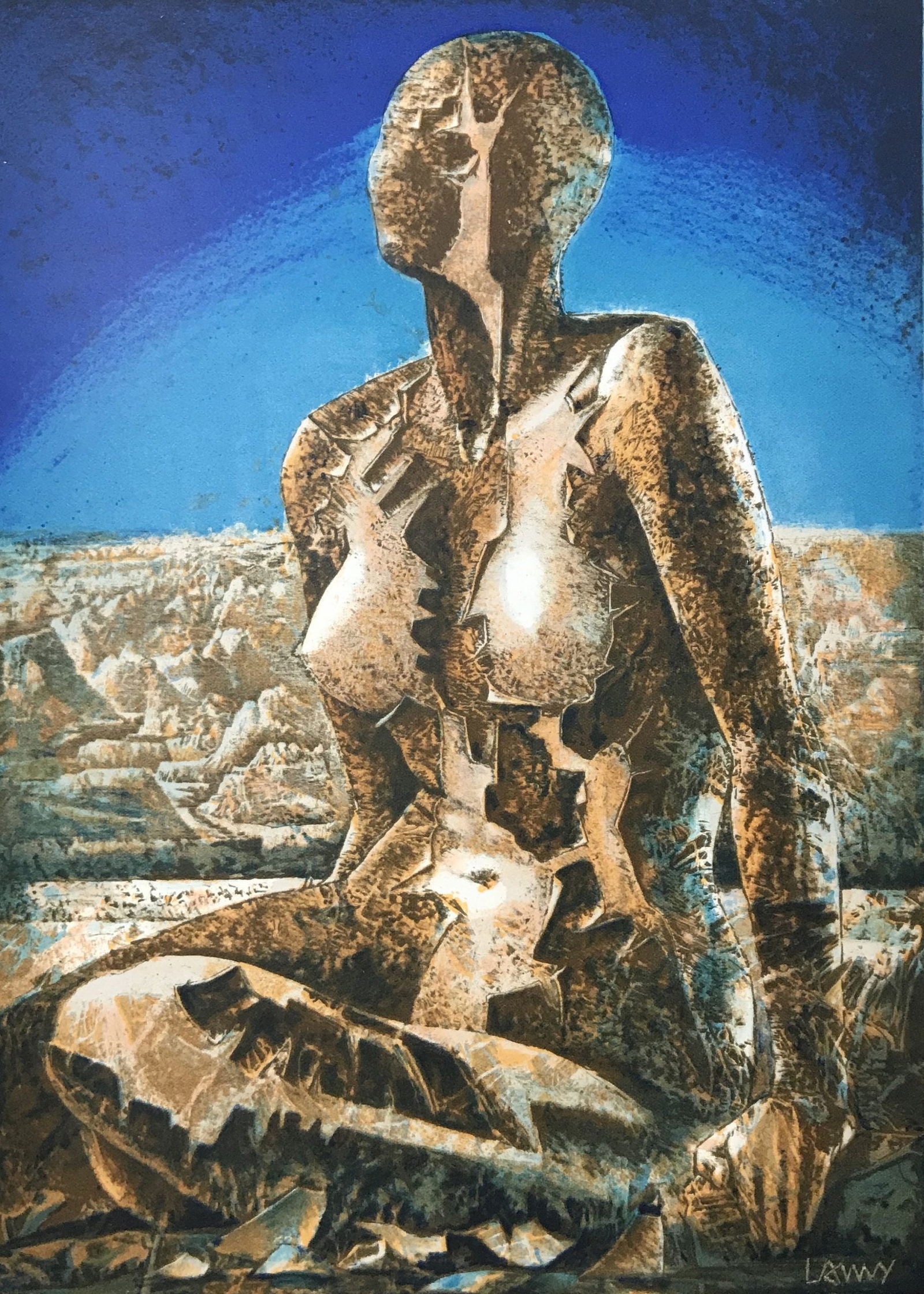 Pierre Lamy Signed Original Lithograph La terre est un savoir 1972: Title: Pierre Lamy Signed Original Lithograph La terre est un savoir 1972 Artist: Pierre Lambert - Lamy Description: Artist: Lamy (Pierre Lambert) Country: France Title: La Terre Est Un Savoir