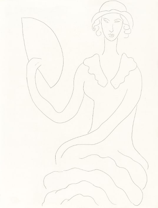 Henri Matisse 97 Eventail de Madame Mallarme 1946: Title: Henri Matisse 97 Eventail de Madame Mallarme 1946 Artist: Henri Matisse Description: Artist: Henri Matisse (after) Country: France Title: Éventail de Madame Mallarmé Medium: Facsimile 97