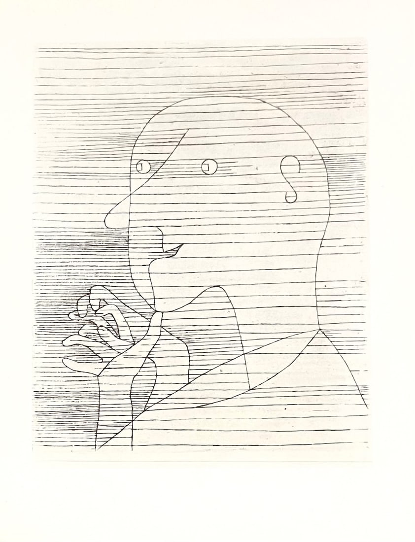 1947 Paul Klee Engraving 38 Old Man Figuring 1929: Title: 1947 Paul Klee Engraving 38 Old Man Figuring 1929 Artist: Klee Description: Artist: Paul Klee Country: Switzerland / Germany Title: Old Man Figuring - 1929 Medium: Engraving - 38 printed: 1947