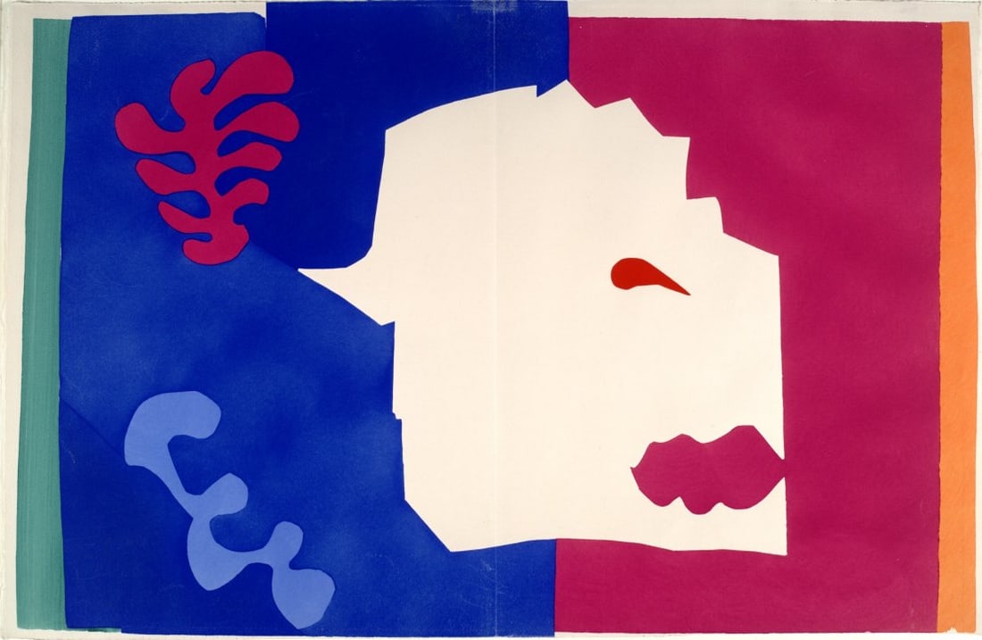 1983 Matisse Lithograph 6 jazz The Wolf: Title: 1983 Matisse Lithograph 6 jazz The Wolf Artist: Henri Matisse Description: Artist: Henri Matisse Country: France Title: ?The Wolf Medium: Lithograph Paper size: 15 x 22.5 inches, folded as