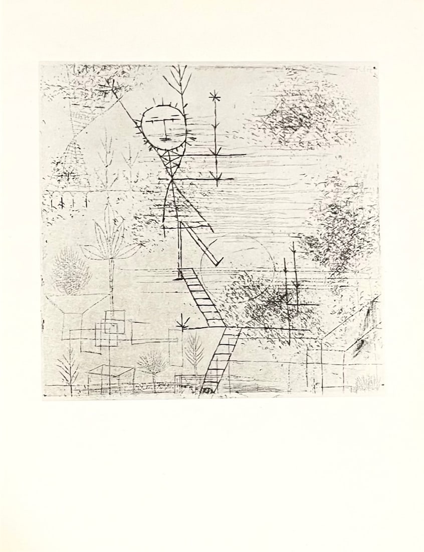 1947 Paul Klee Engraving 37 Height 1928: Title: 1947 Paul Klee Engraving 37 Height 1928 Artist: Klee Description: Artist: Paul Klee Country: Switzerland / Germany Title: Height - 1928 Medium: Engraving - 37 printed: 1947 by Meriden Gravure