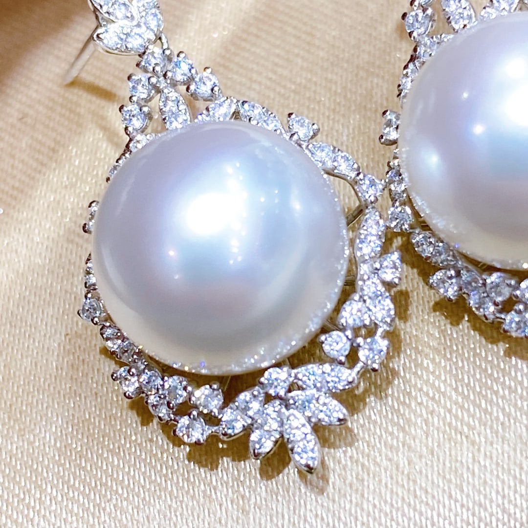 S925 Silver Aurora Glass Pearl Earrings - 6