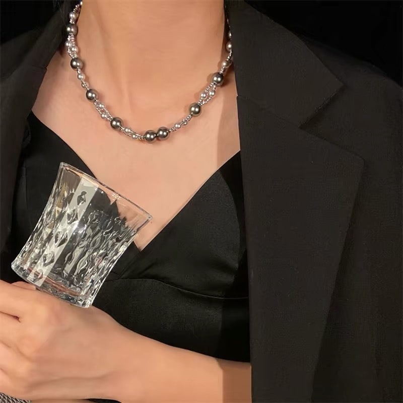 S925 Silver Tahitian Pearl Necklace - 4