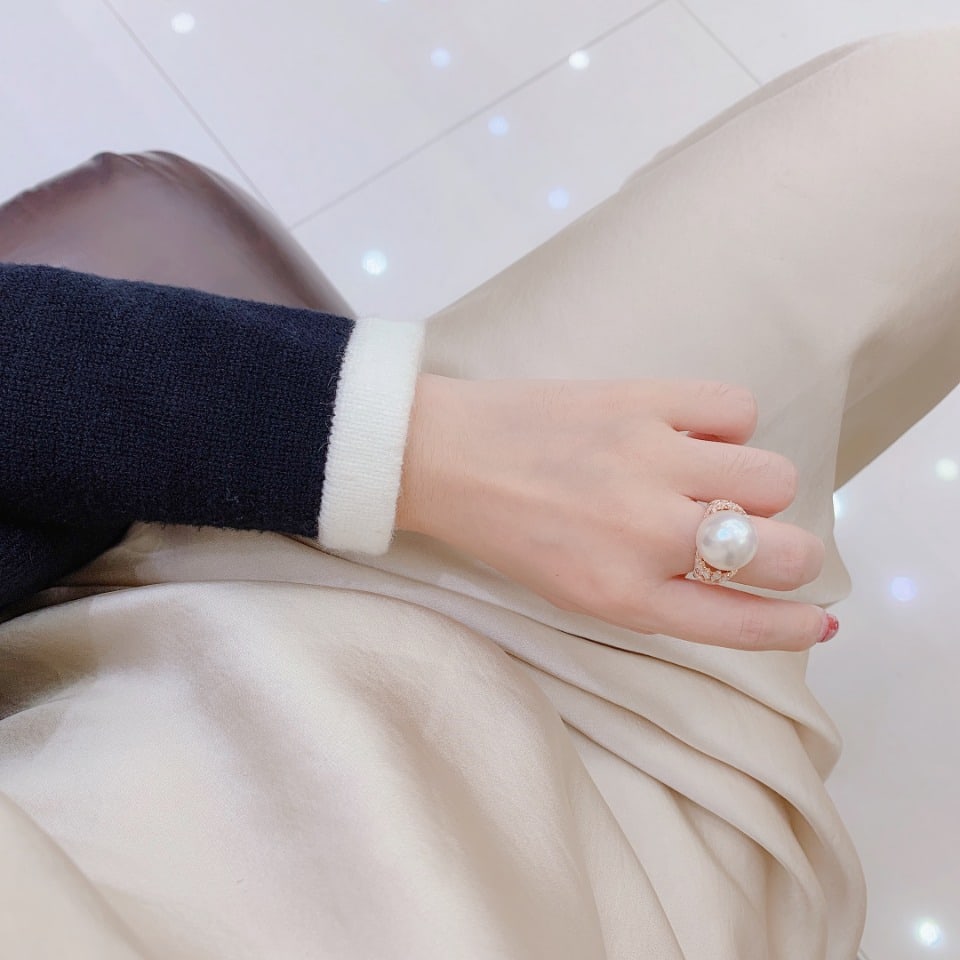 Natural pearl ring - 5