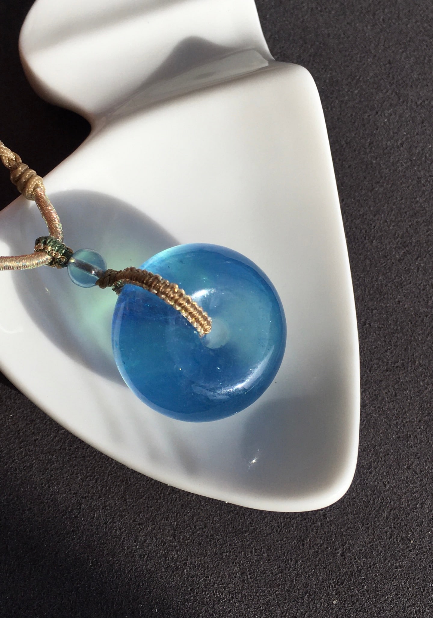 Aquamarine Peace Buckle Pendant - 6