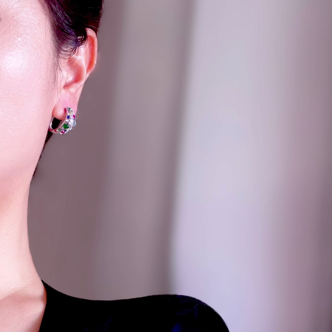 S925 Silver Natural Jade Earrings - 9