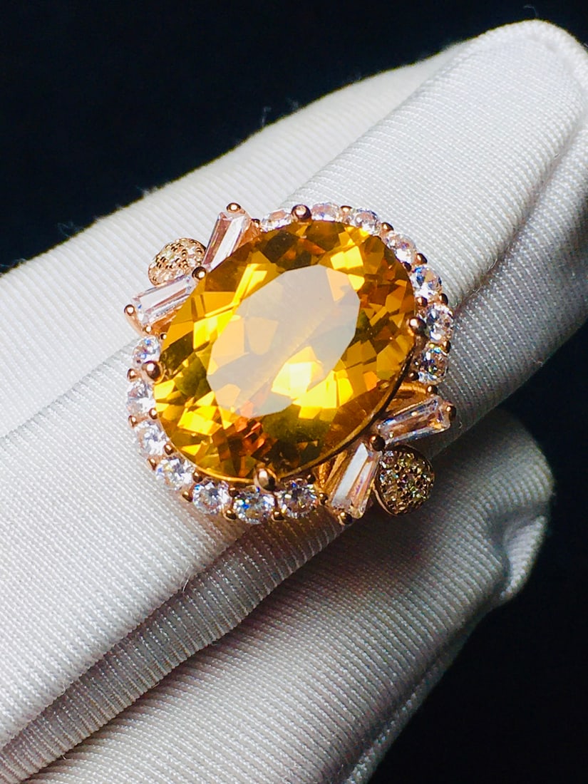 Natural citrine ring - 4