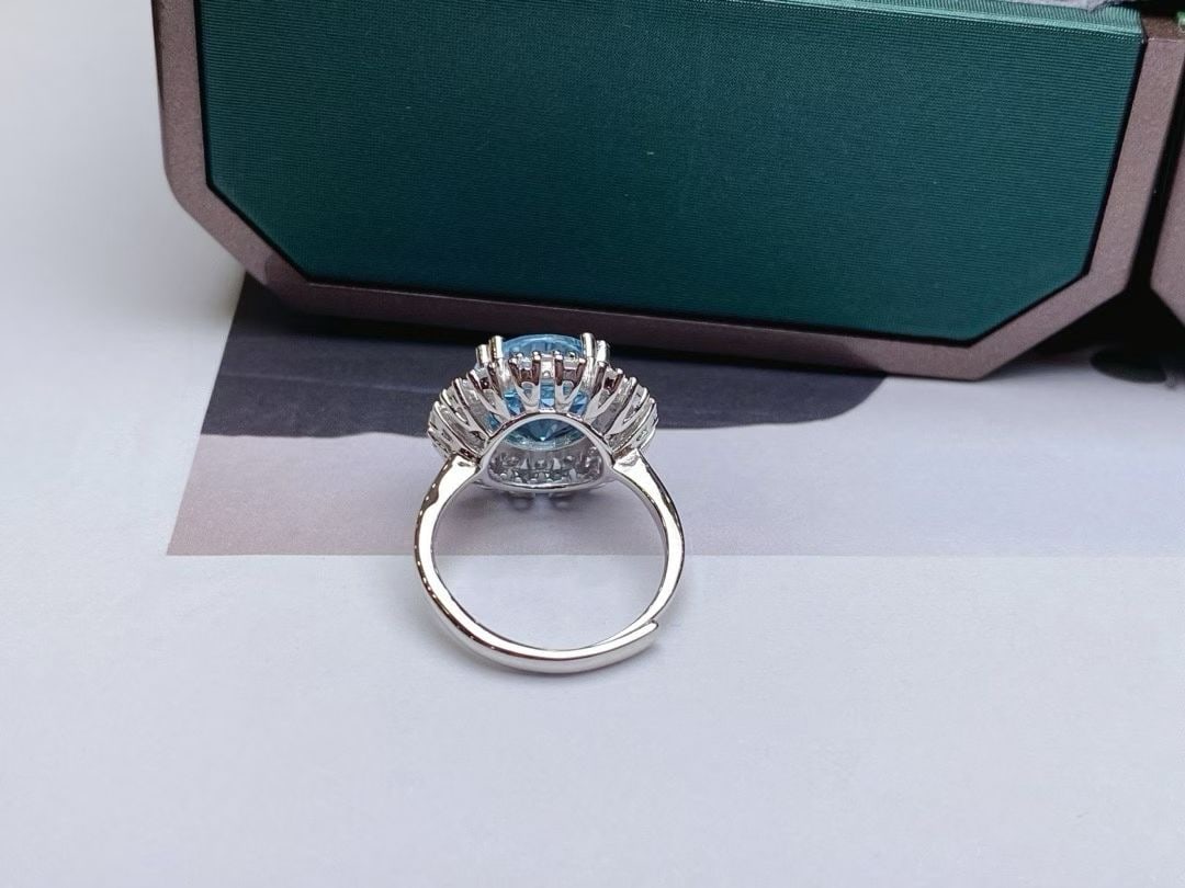 925 Silver Natural Topaz Ring - 2