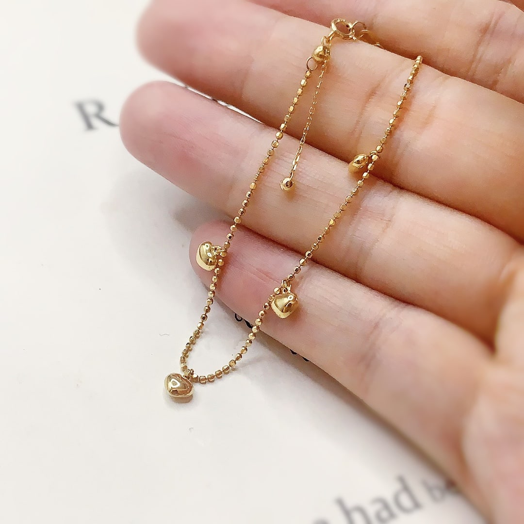 18k Gold Heart Bracelet - 3
