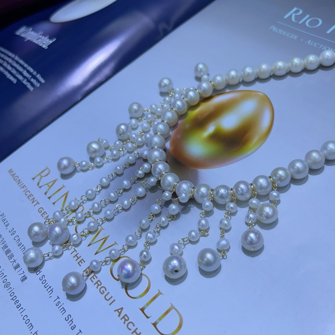 Natural white pearl necklace - 6