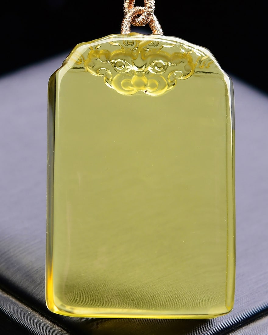 Natural Brazilian Citrine Pixiu Pendant - 2