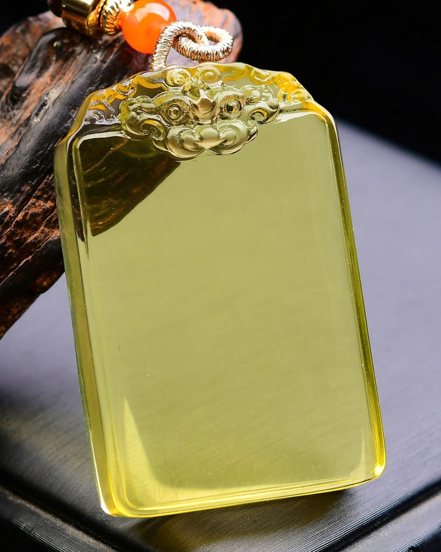 Natural Brazilian Citrine Pixiu Pendant - 3