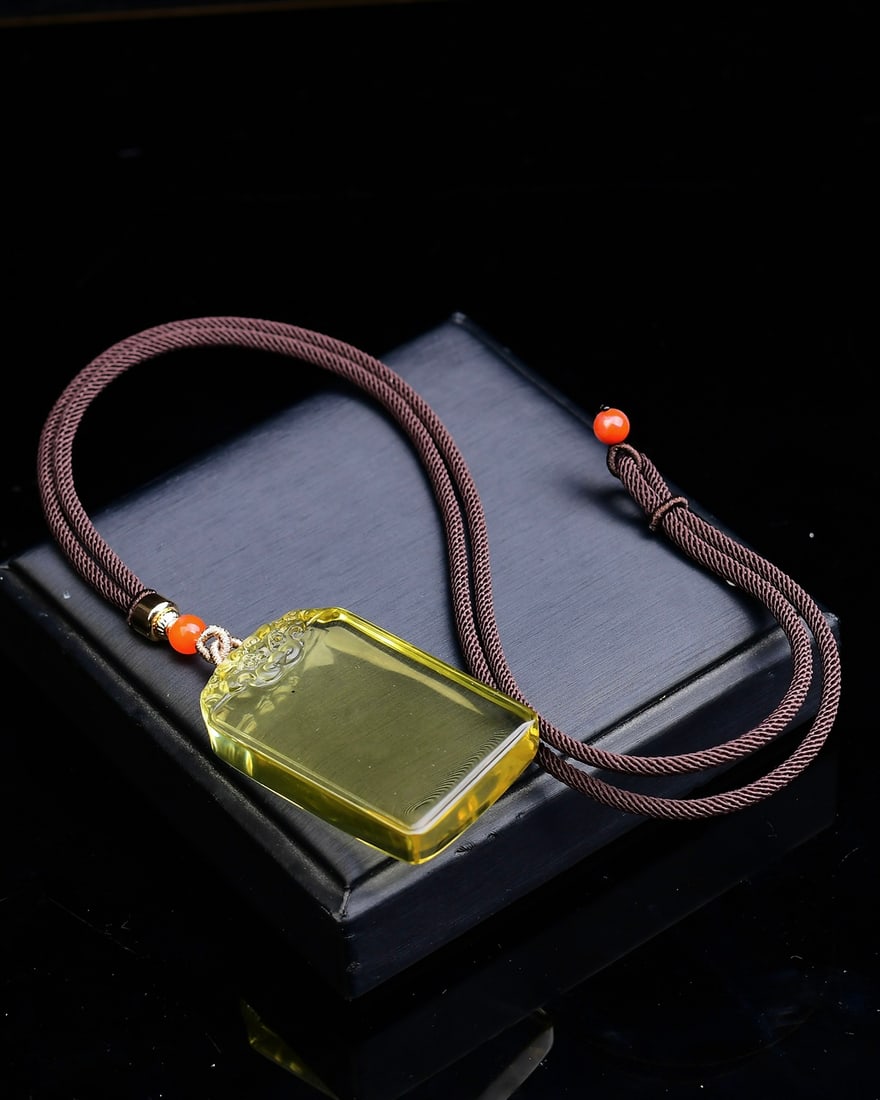 Natural Brazilian Citrine Pixiu Pendant - 5