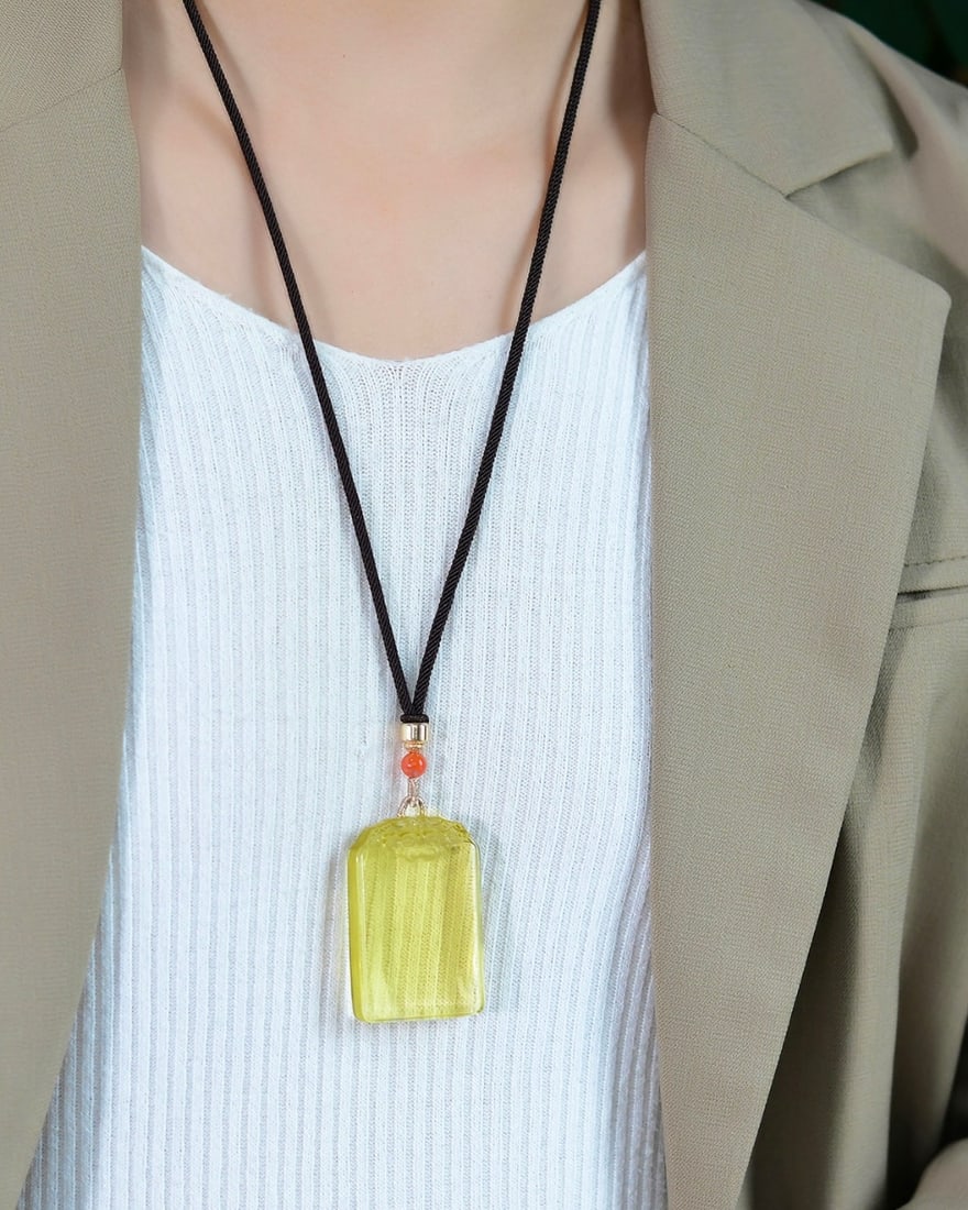 Natural Brazilian Citrine Pixiu Pendant - 6