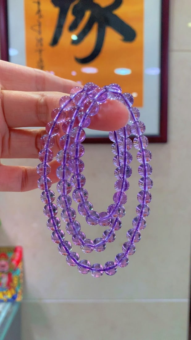 Natural amethyst multi-strand bracelet - 2
